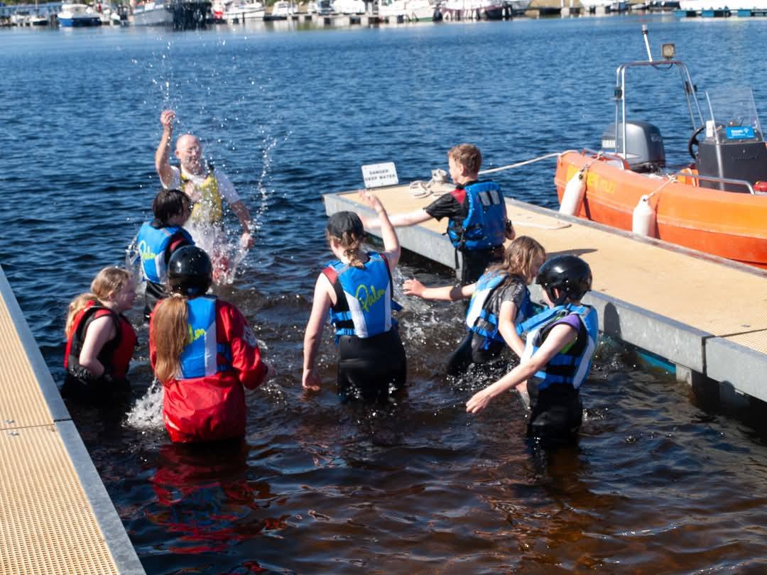 Scouts enjoying a water activity